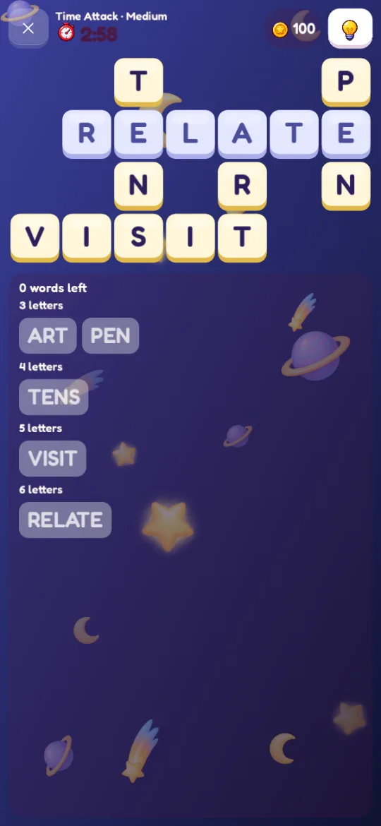 A puzzle with the Night Sky theme